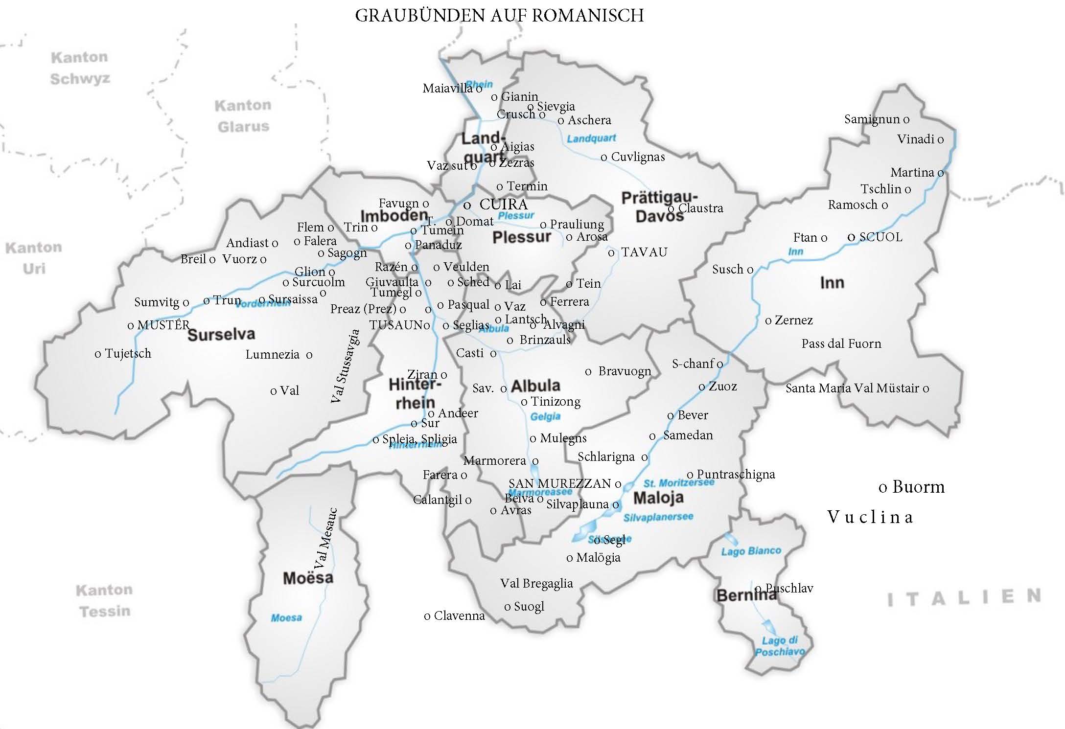 Karte Graub�����den 